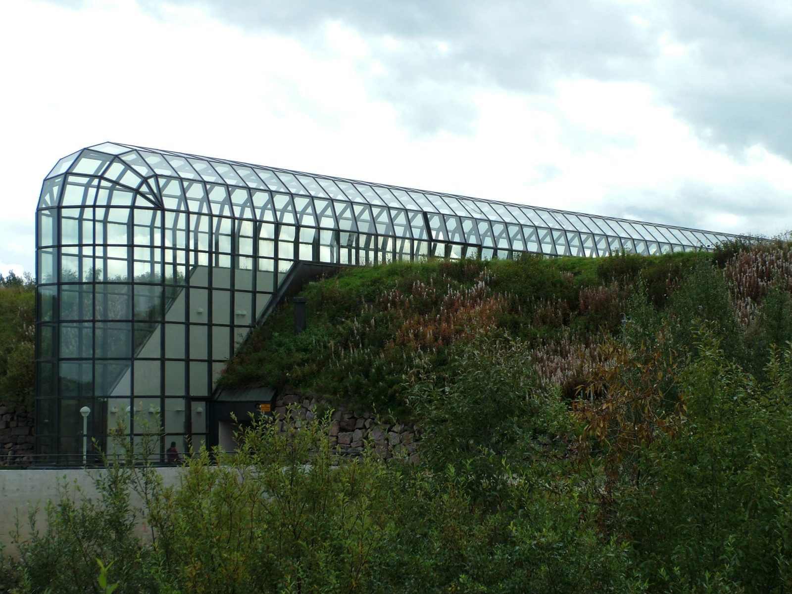 The glass gallery of the Arktikum museum in Rovaniemi