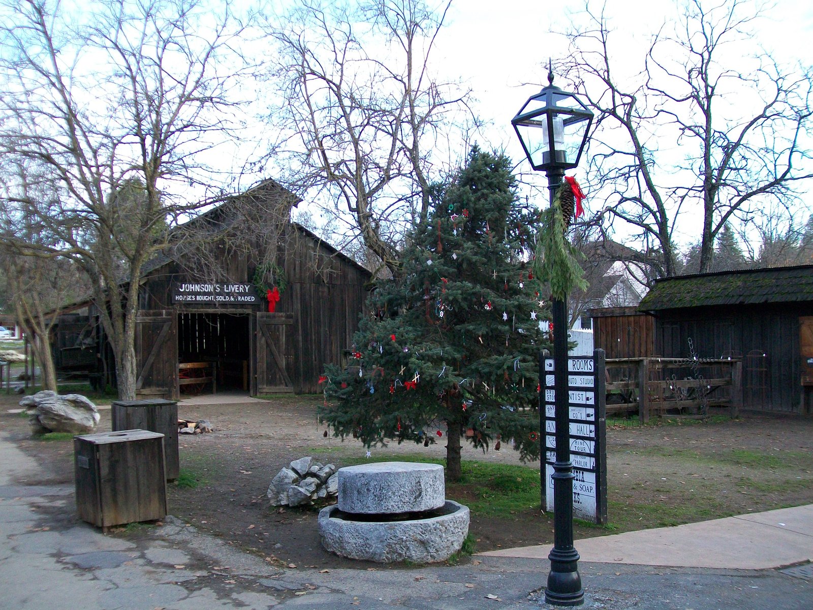 A preserved Gold Rush street and old buildings at Columbia State Historic Park